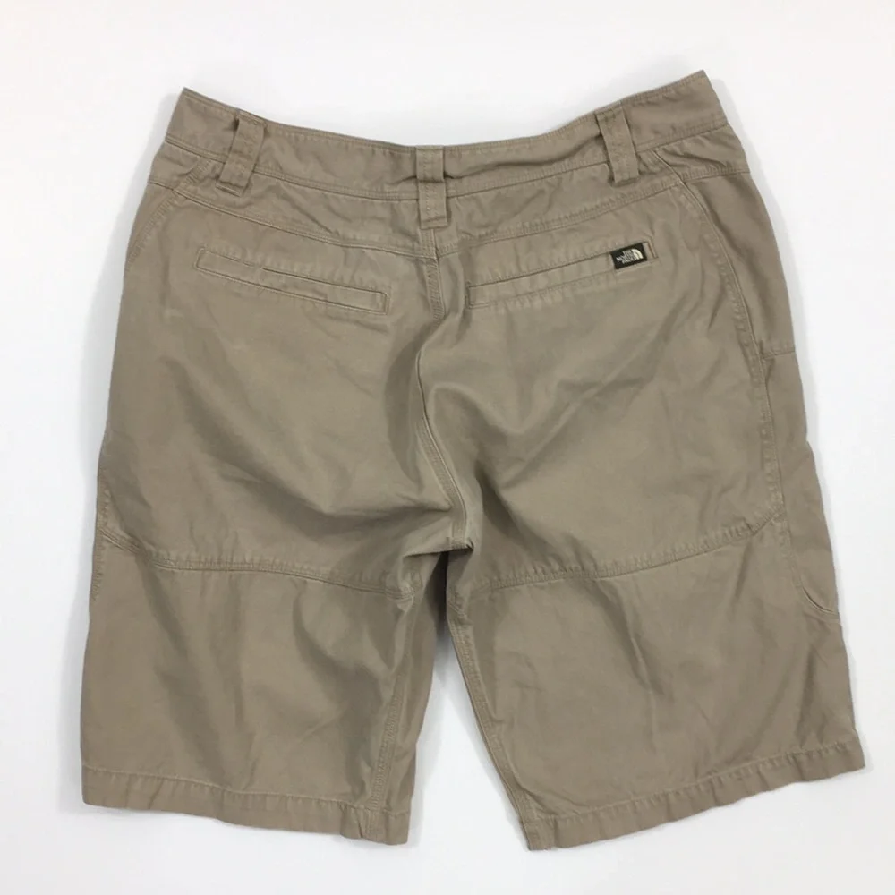 The North Face Tan Chino‎ Shorts Mens Medium Flat Front 100% Cotton